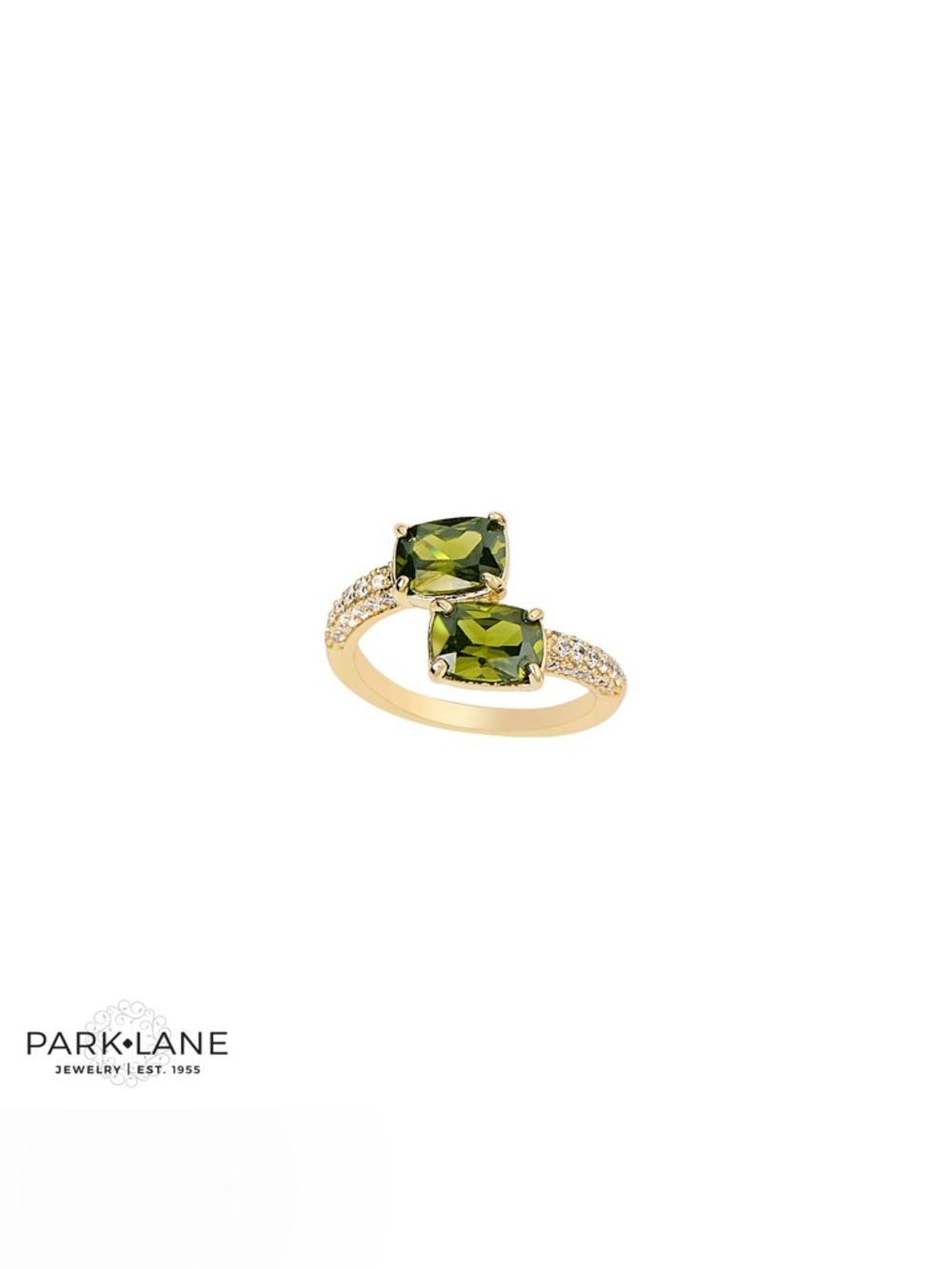 BRAND NEW DROP✨ Park Lane LIVVY Gold Ring with Olive Green Double Stones